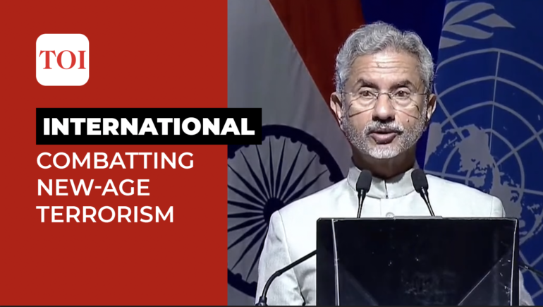 S Jaishankar: Need to combat terrorism threat evolving from misuse of new and emerging technology | TOI Original - Times of India Videos