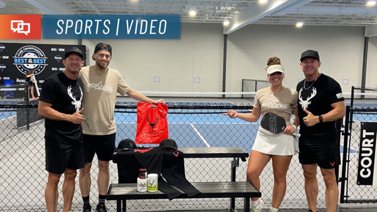 Local business owners team up against pickleball ringers with bragging rights on the line