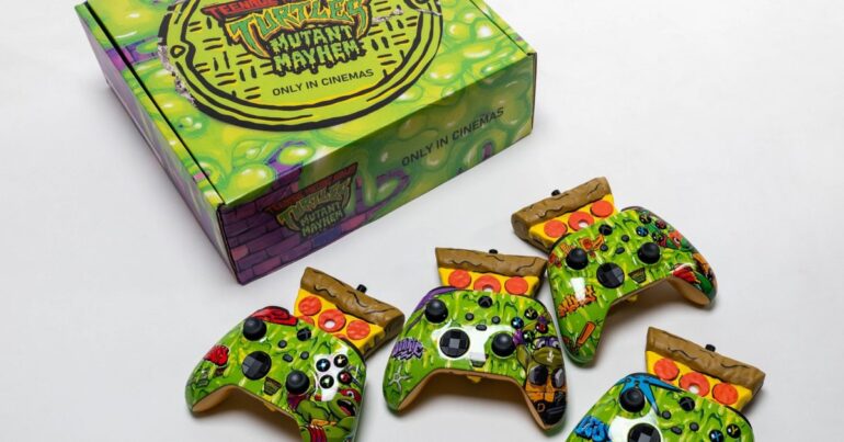 Xbox Releases New TMNT Pizza Controllers To Promote Latest Film