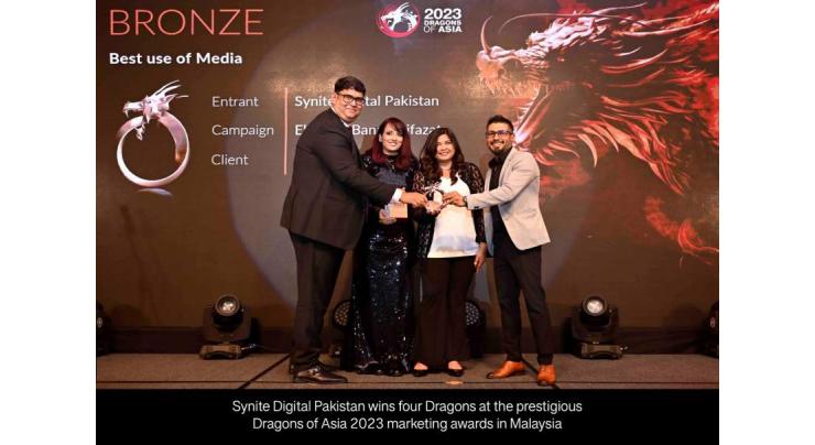 Synite Digital Pakistan Wins Four Dragons Awards At The Prestigious 2023 Dragons Of Asia Marketing Communications Industry Awards In Malaysia - UrduPoint