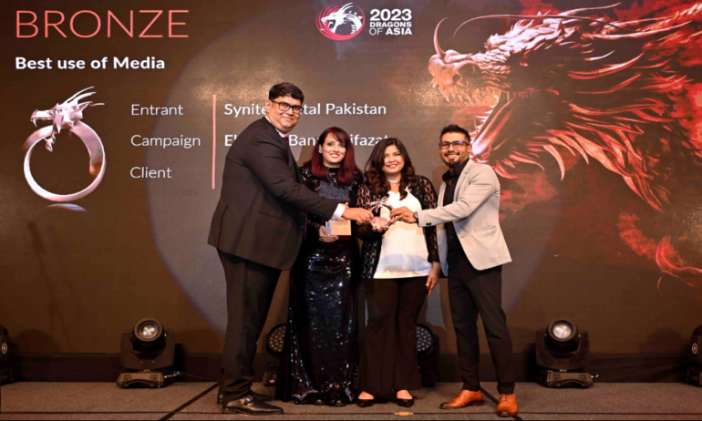 Synite Digital Pakistan Wins Four Dragons Awards at the Prestigious 2023 Dragons of Asia Marketing Communications Industry Awards in Malaysia