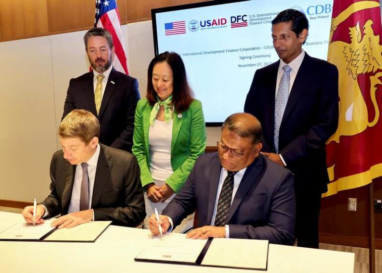 U.S. International Development Finance Corporation reaffirms commitment with $30 Million Loan to Citizens Development Business Finance PLC (CDB) to Support Sri Lankan Entrepreneurs