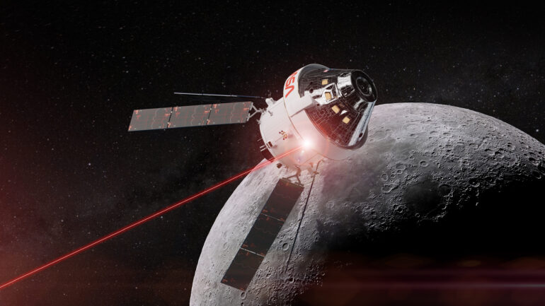 NASA has funded the development of new laser communications technology through small business Fibertek Inc. to help enable communications on Artemis II.