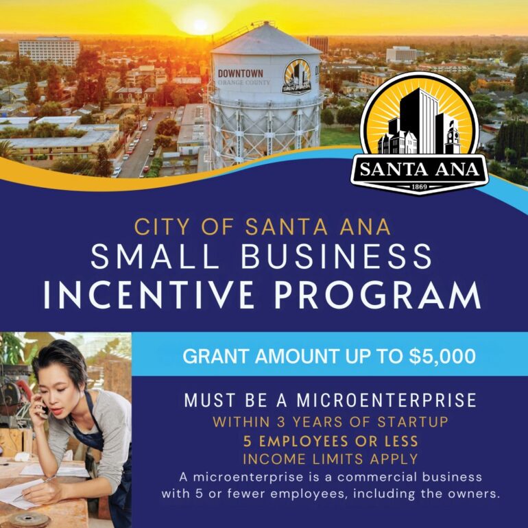 Santa Ana businesses can apply for small business grants of up to $5K